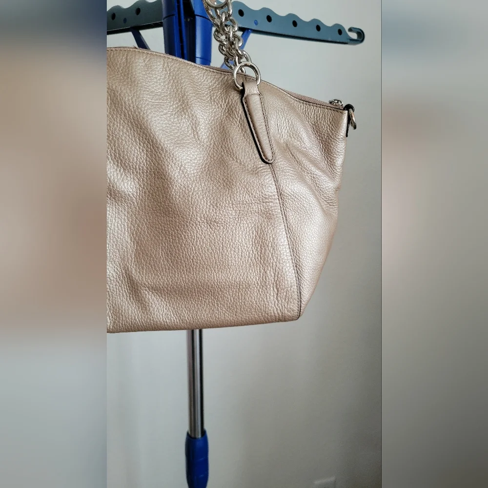Coach Kelsey Metallic Gold Shoulder Bag